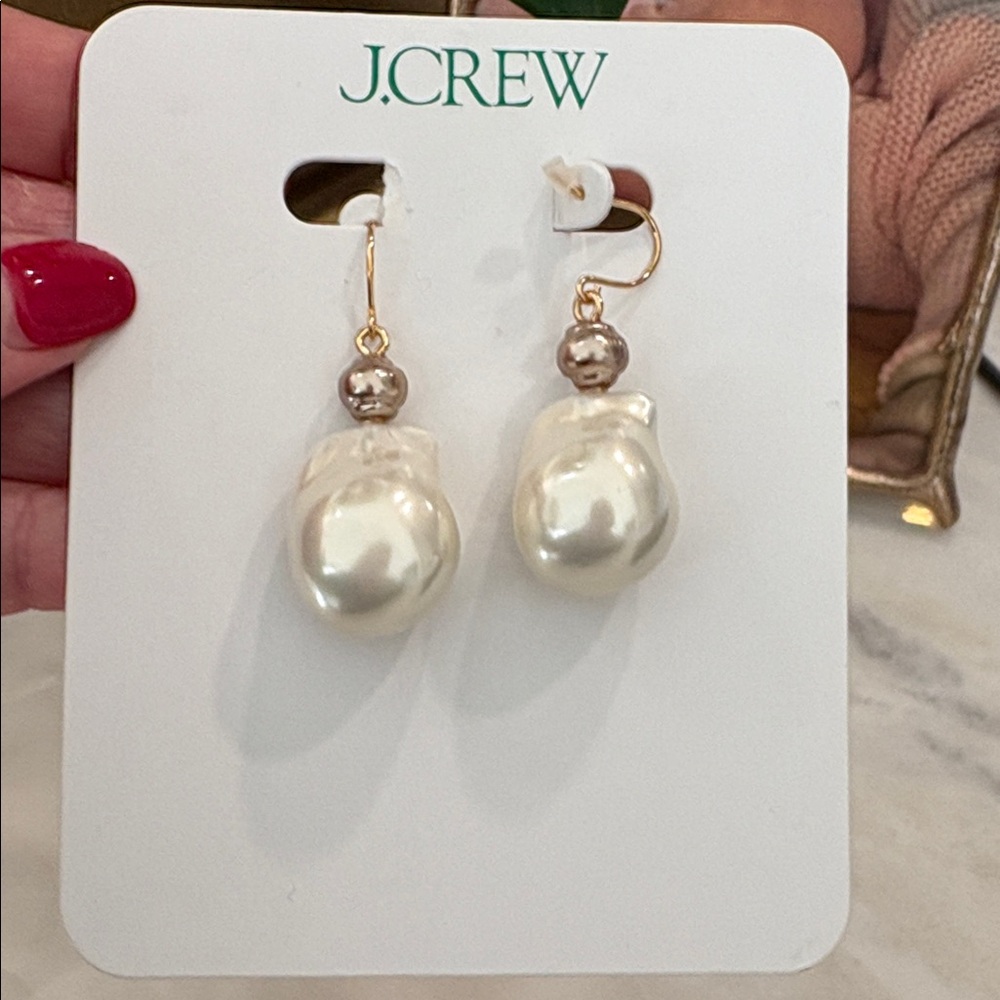 J. Crew Baroque Faux Freshwater Pearls Gold-plated over zinc NWT